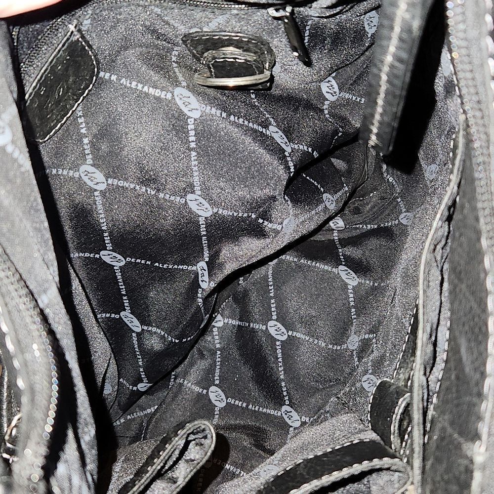 Derek alexander purse black bag shoulder bag excellent condition leather spaciou - Picture 7 of 12